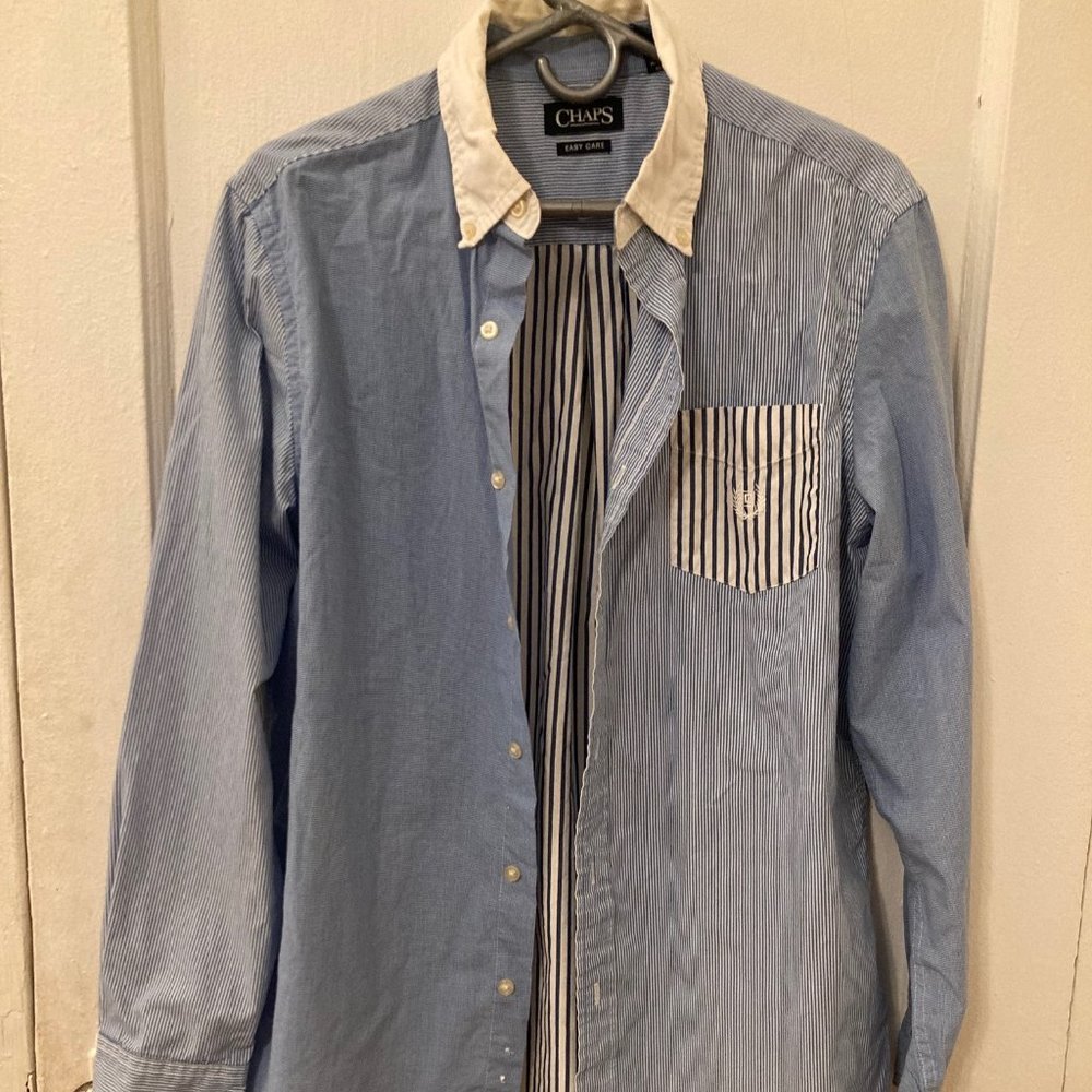 Chaps Button Down Striped Shirt